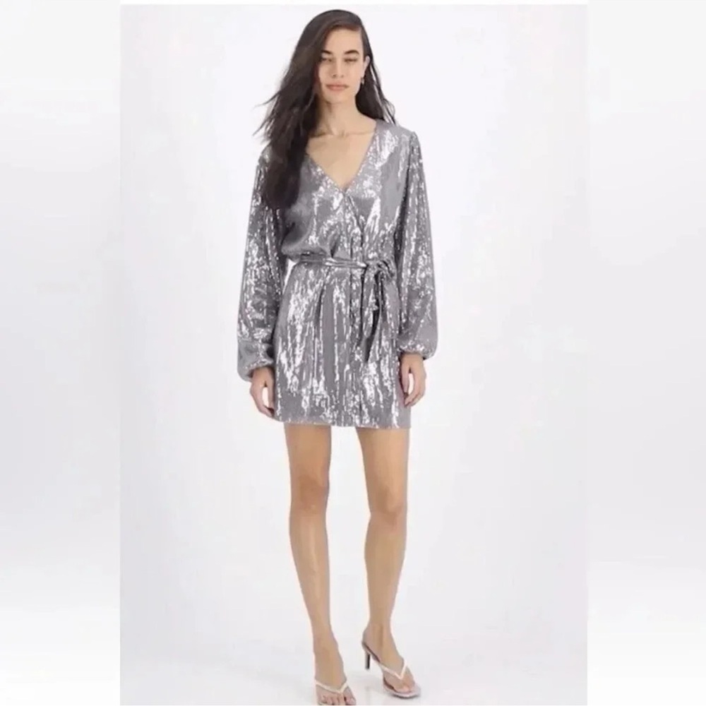 lSequined Leyden Wrap Dress, Brand New with tags M size